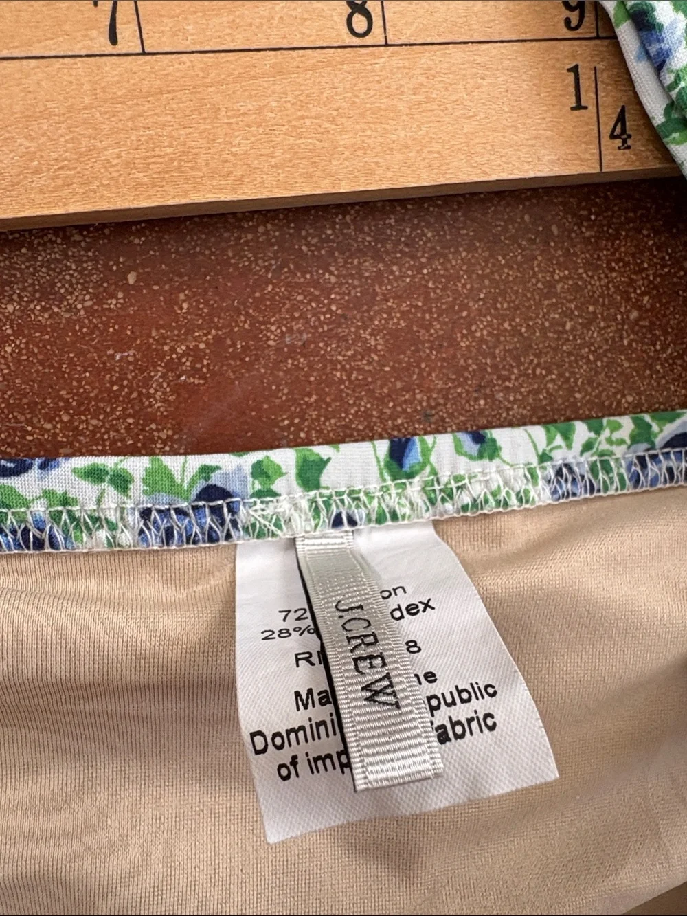 Jcrew Floral Tie-Side Bikini Set in White and Blue